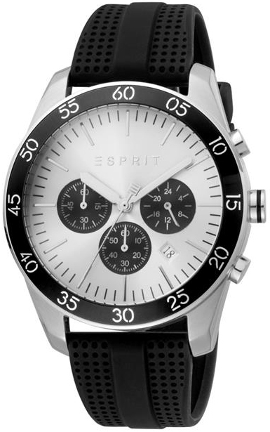 Esprit Herreklokke ES1G204P0035 Jordan Sølvfarget/Gummi Ø44 mm