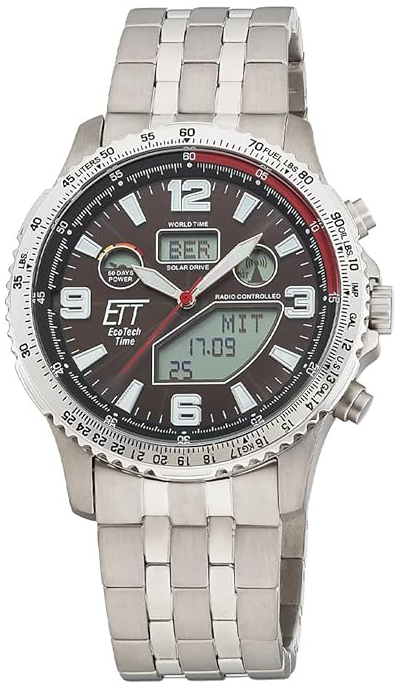 ETT Eco Tech Time Herreklokke EGT-11720-22M Funk Brun/Titan Ø45 mm