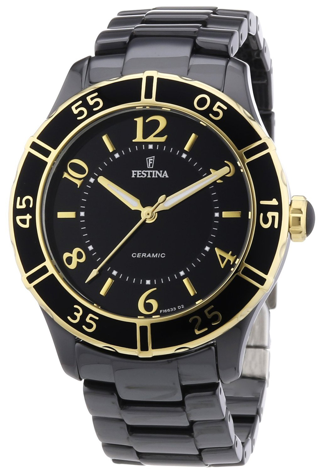 Festina Dress Dameklokke F16633-2 Sort/Keramik Ø38 mm - Festina