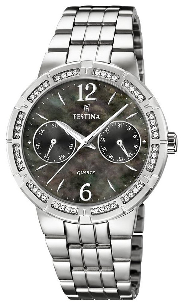 Festina Dameklokke F16700-2 Sort/Stål Ø36 mm - Festina