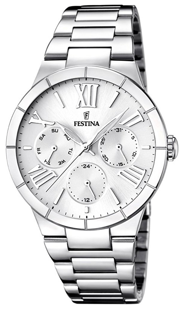 Festina Dameklokke F16716-1 Hvit/Stål Ø36 mm - Festina