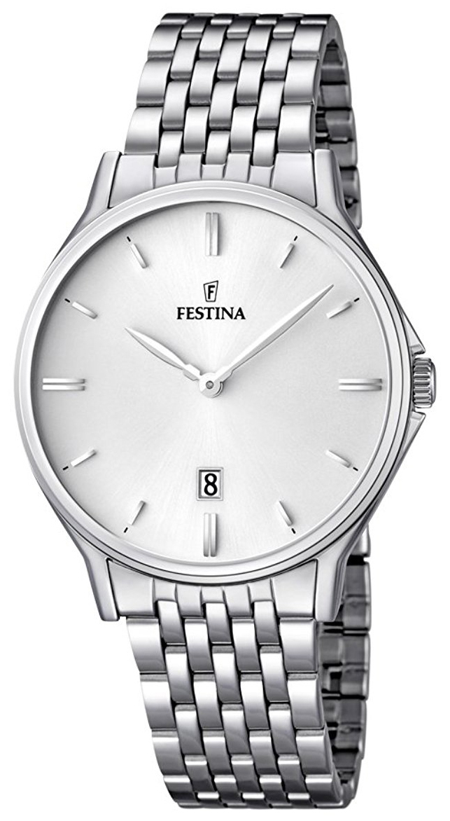 Festina Herreklokke F16744-2 Hvit/Stål Ø39 mm - Festina