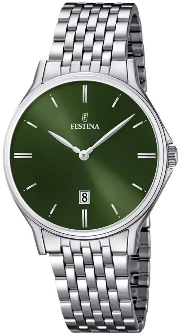 Festina Herreklokke F16744-5 Classic Grønn/Stål Ø39 mm