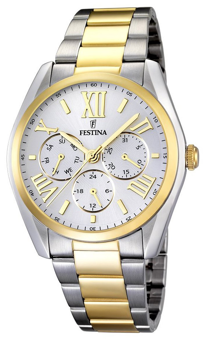 Festina Sport Herreklokke F16751-1 Sølvfarget/Gulltonet stål Ø42 mm - Festina