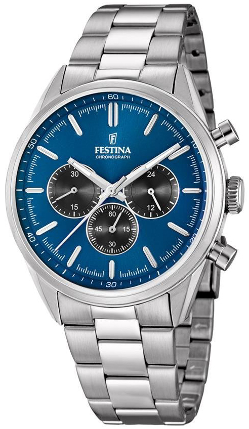 Festina Sport Herreklokke F16820-6 Blå/Stål Ø44 mm - Festina