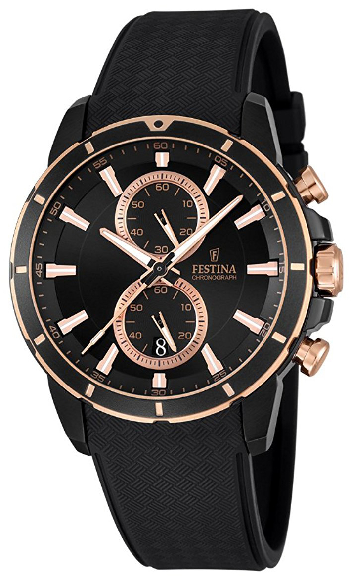 Festina Herreklokke F16852-1 Sort/Gummi Ø43 mm - Festina