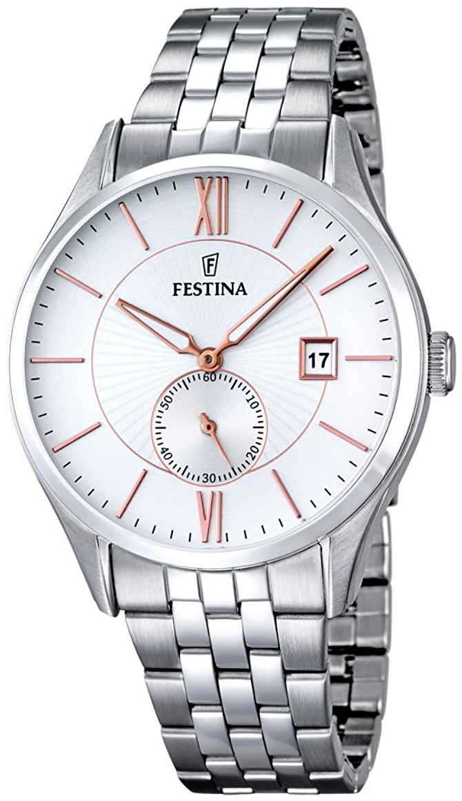 Festina Herreklokke F16871-2 Hvit/Stål Ø42 mm - Festina