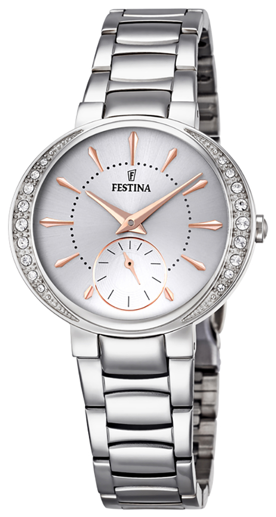 Festina Dameklokke F16909-1 Sølvfarget/Stål Ø33 mm - Festina