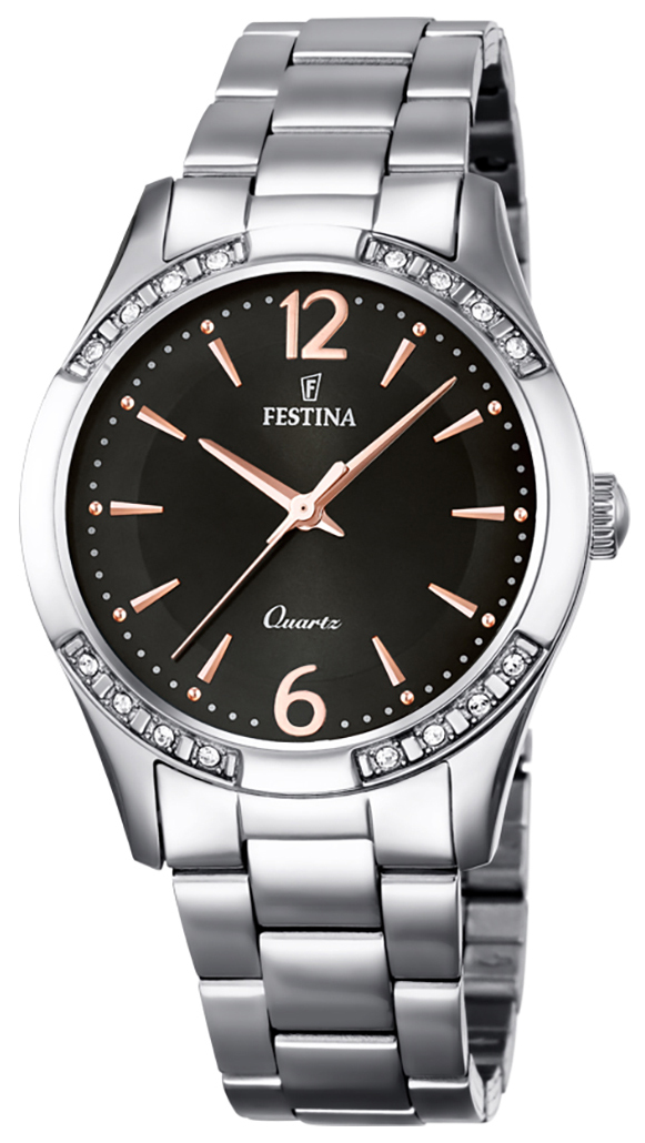 Festina Dameklokke F16913-2 Sort/Stål Ø35 mm - Festina