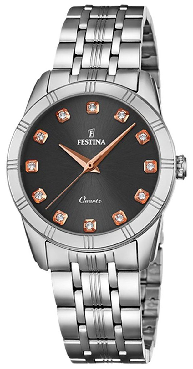 Festina 99999 Dameklokke F16940-5 Sort/Stål Ø32 mm - Festina