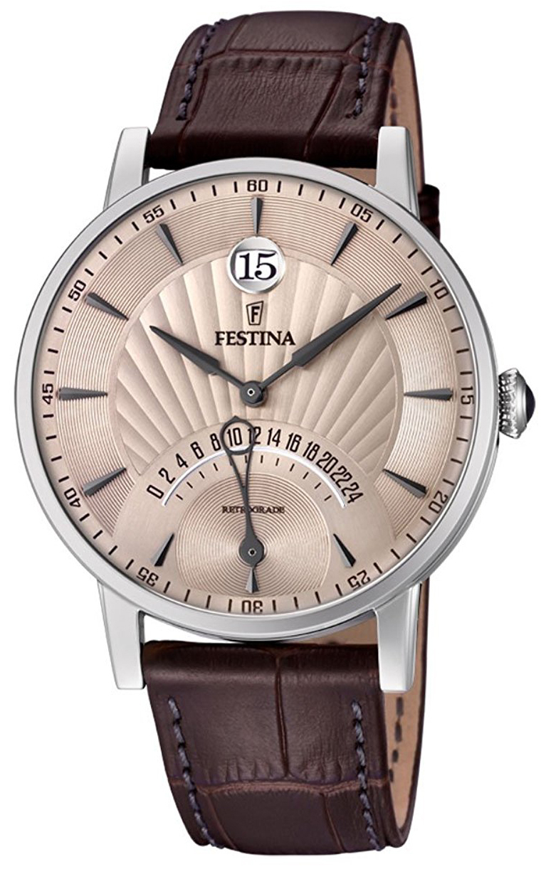 Festina Herreklokke F16984-2 Beige/Lær Ø41 mm - Festina