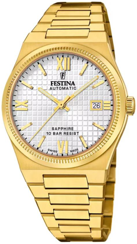 Festina Herreklokke F20032-1 Swiss Made Sølvfarget/Gulltonet stål