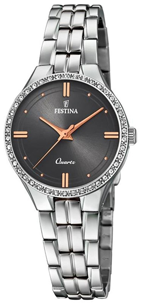 Festina Dameklokke F20218-2 Sort/Stål Ø29 mm - Festina