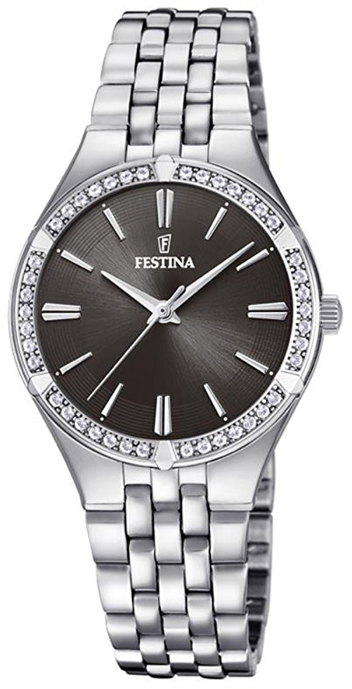 Festina Dameklokke F20223-2 Sort/Stål Ø31 mm - Festina