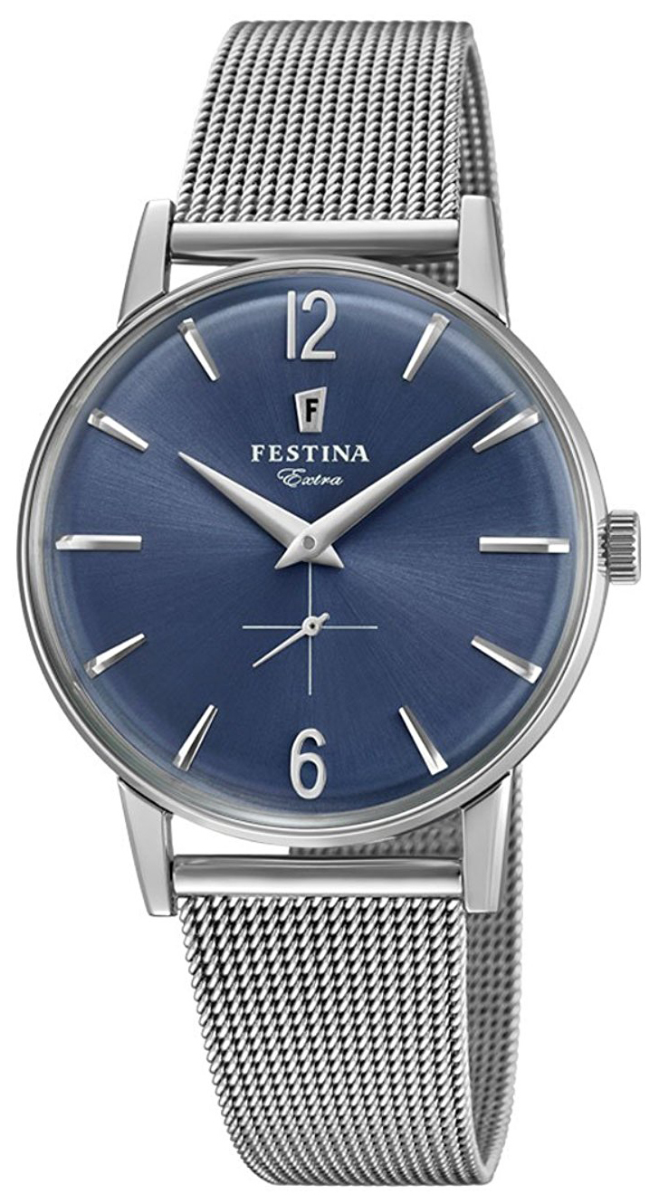 Festina Herreklokke F20252-3 Blå/Stål Ø36 mm - Festina