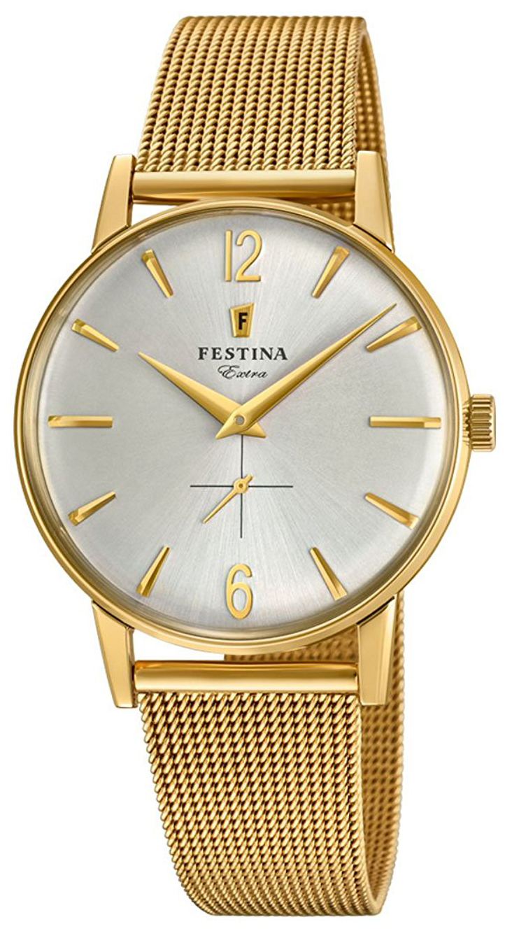 Festina Herreklokke F20253-1 Sølvfarget/Gulltonet stål Ø36 mm - Festina