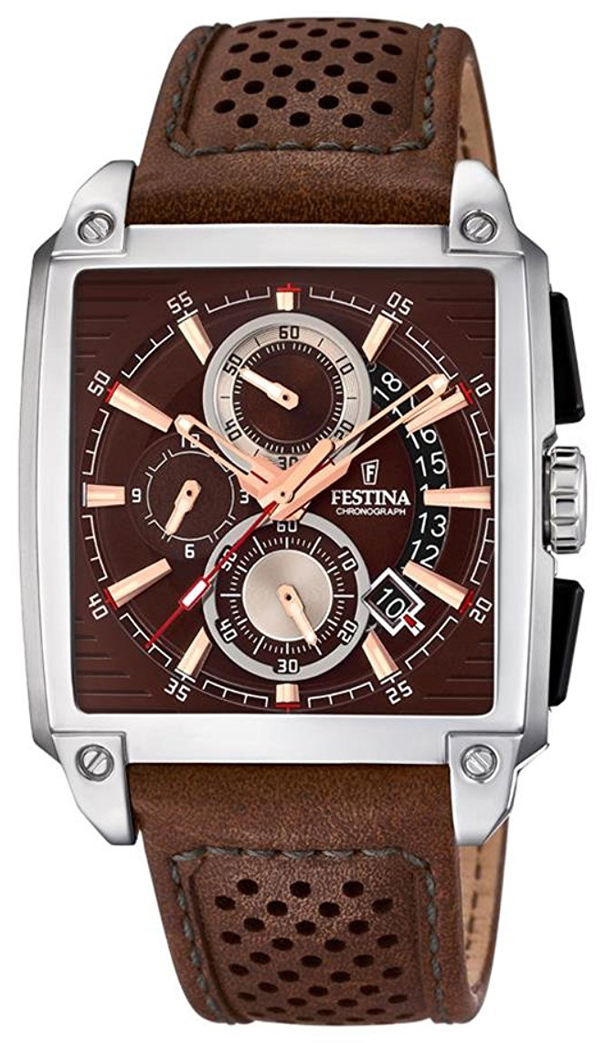 Festina Herreklokke F20265-3 Brun/Lær - Festina