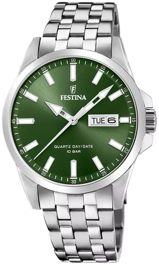 Festina Herreklokke F20357-5 Classic Grønn/Stål Ø41 mm