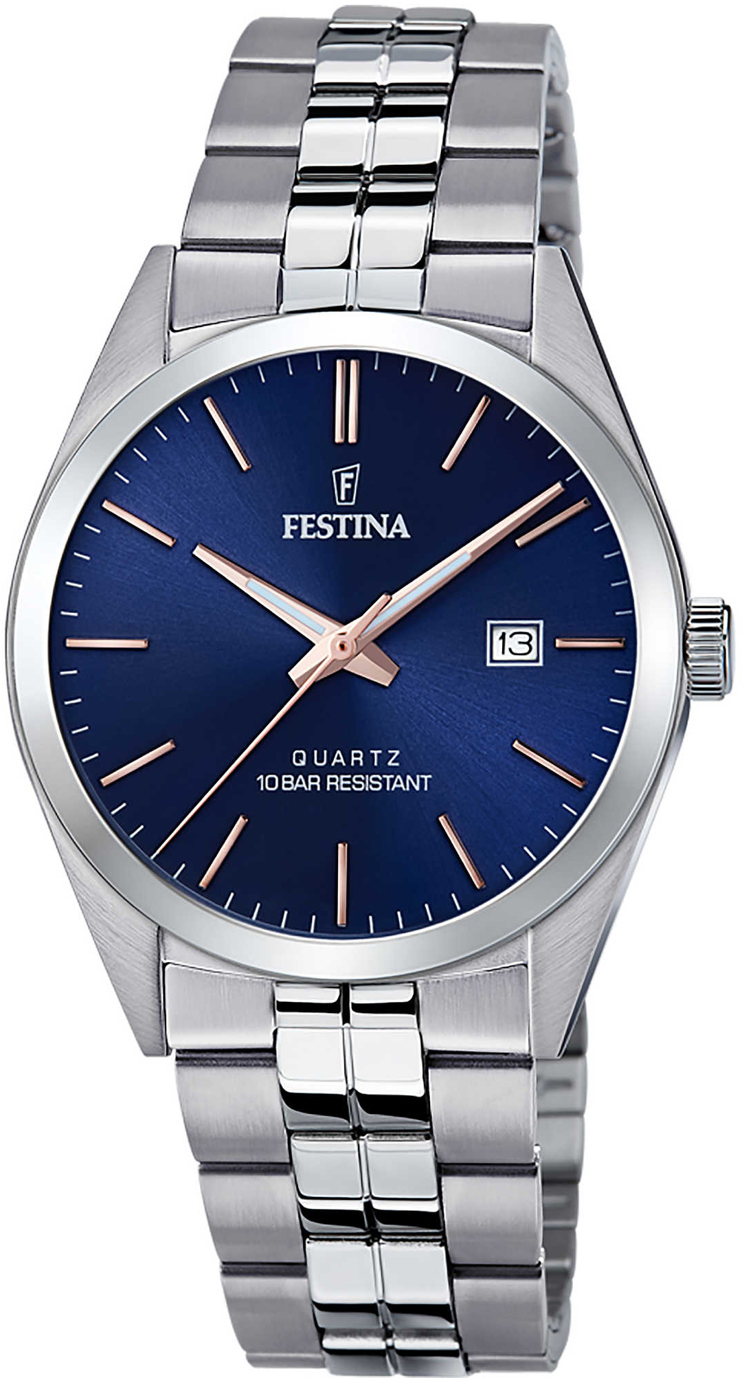 Festina Herreklokke F20437-B Classic Blå/Stål Ø40 mm