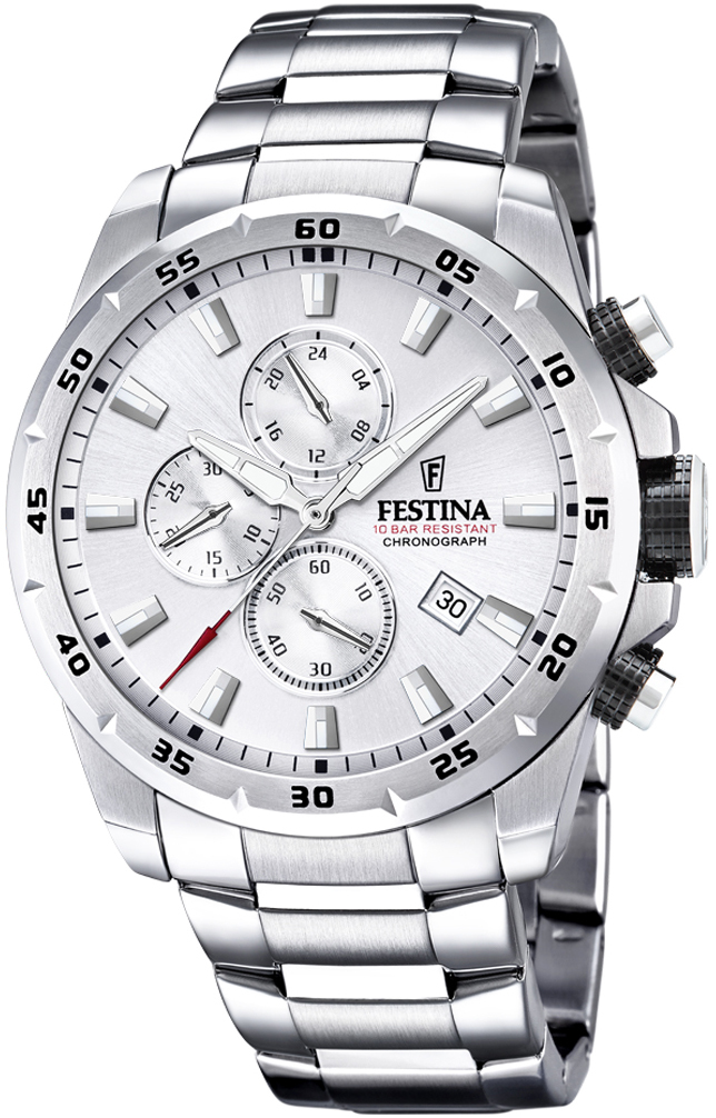 Festina Herreklokke F20463-1 Sport Sølvfarget/Stål Ø45 mm