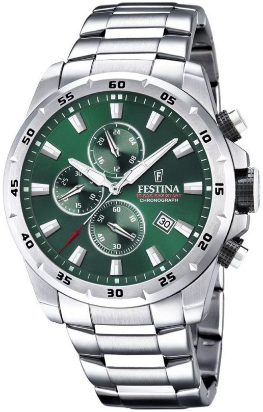 Festina Herreklokke F20463-3 Grønn/Stål Ø45 mm