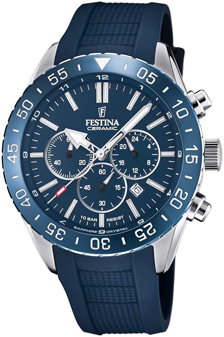 Festina Herreklokke F20515-1 Blå/Gummi Ø44 mm