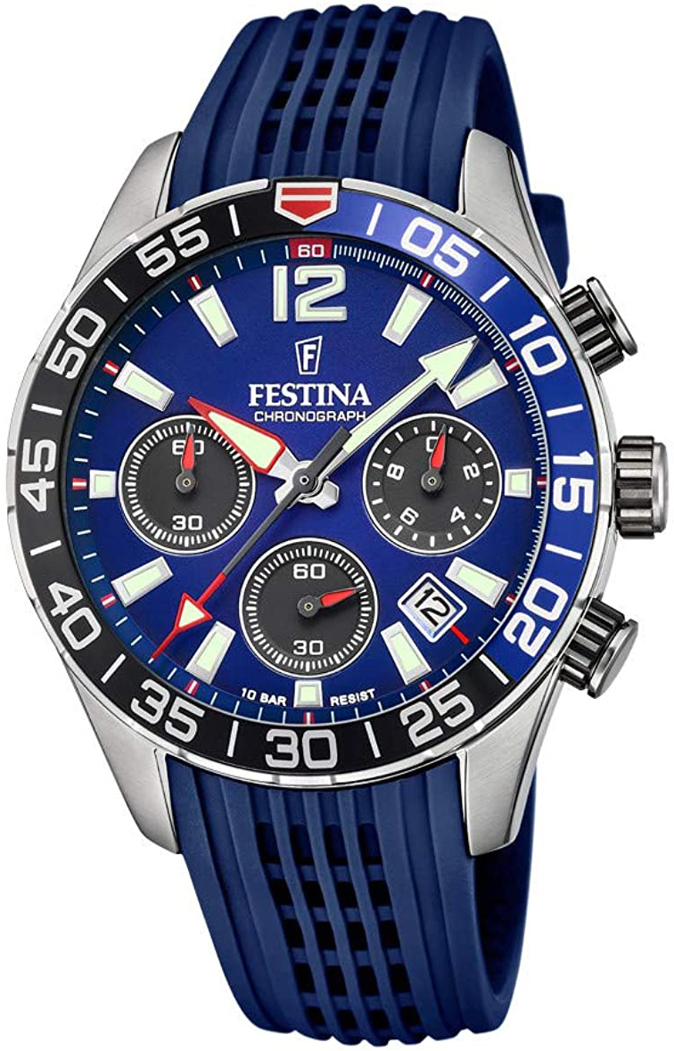 Festina Herreklokke F20517-1 Blå/Gummi Ø44 mm