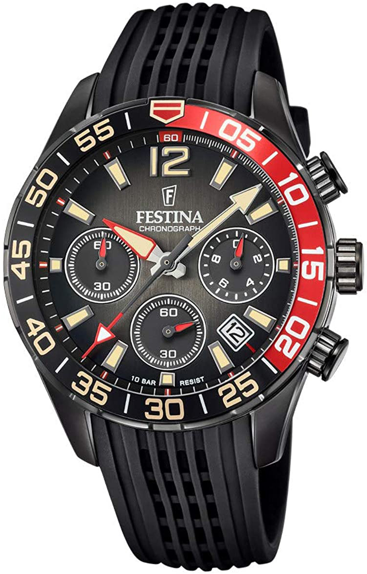 Festina Herreklokke F20518-3 Grå/Gummi Ø44 mm