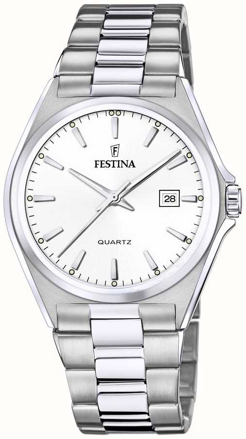 Festina Herreklokke F20552-2 Classic Hvit/Stål Ø40 mm