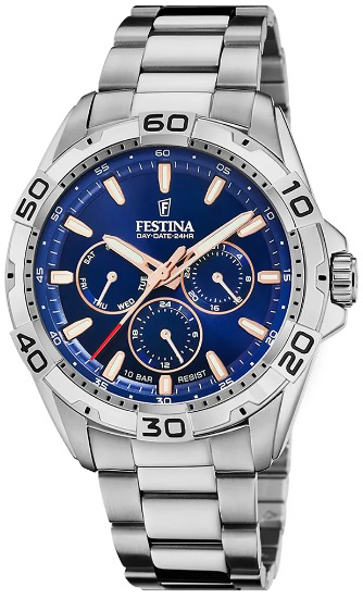Festina Herreklokke F20623-2 Classic Blå/Stål Ø44.7 mm