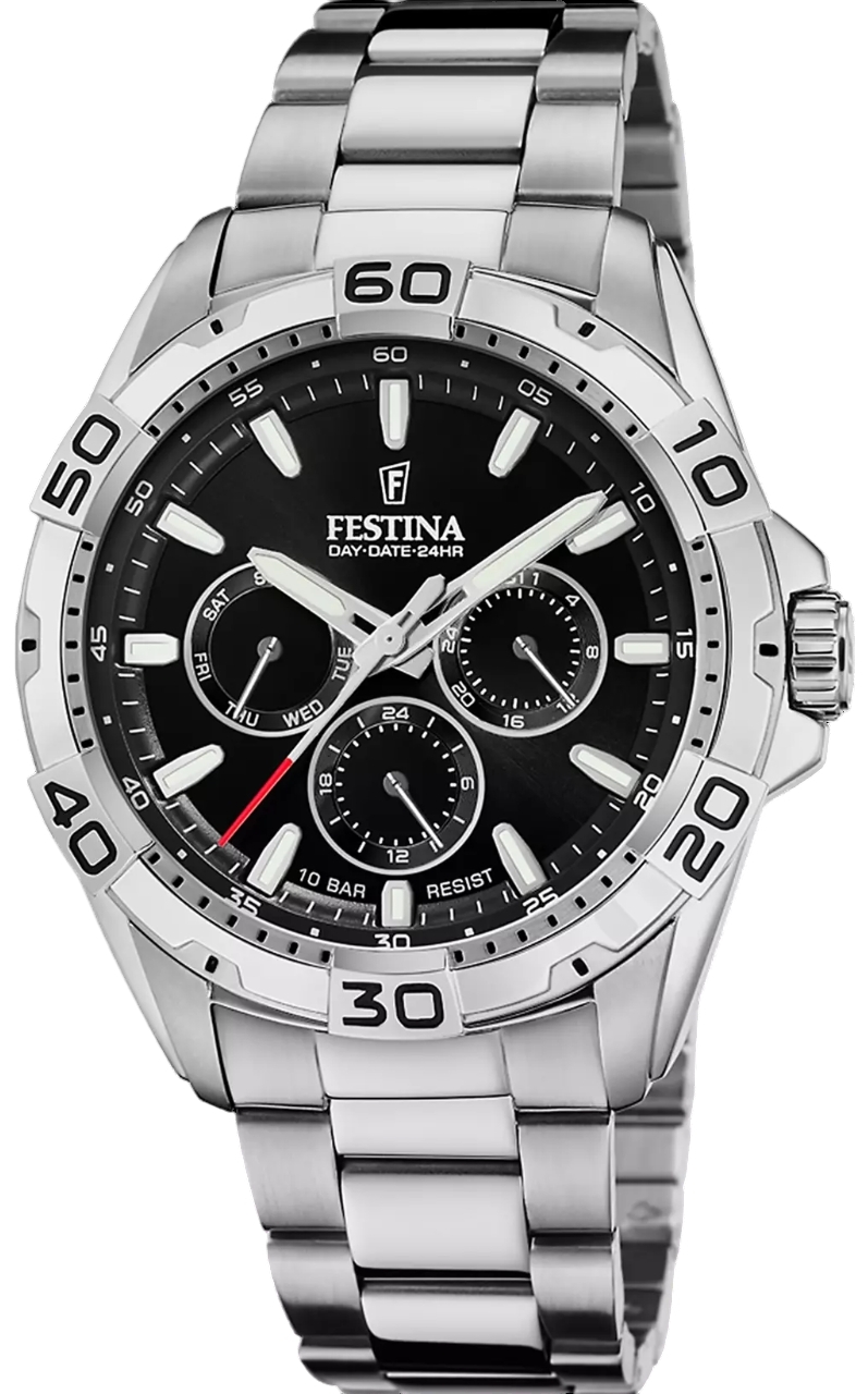 Festina Herreklokke F20623-5 Classic Sort/Stål Ø44.7 mm