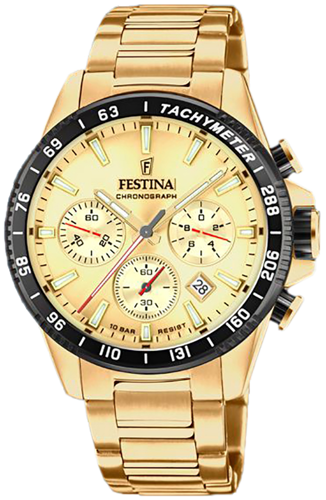 Festina Herreklokke F20634-6 Timeless Gull/Gulltonet stål Ø43.5 mm