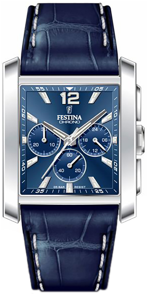 Festina Herreklokke F20636-2 Timeless Blå/Lær