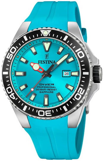Festina Herreklokke F20664-5 Diver Blå/Gummi Ø45.7 mm