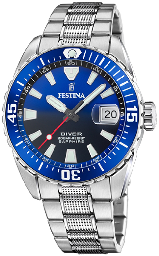 Festina Herreklokke F20669-1 Diver Flerfarget/Stål Ø44 mm