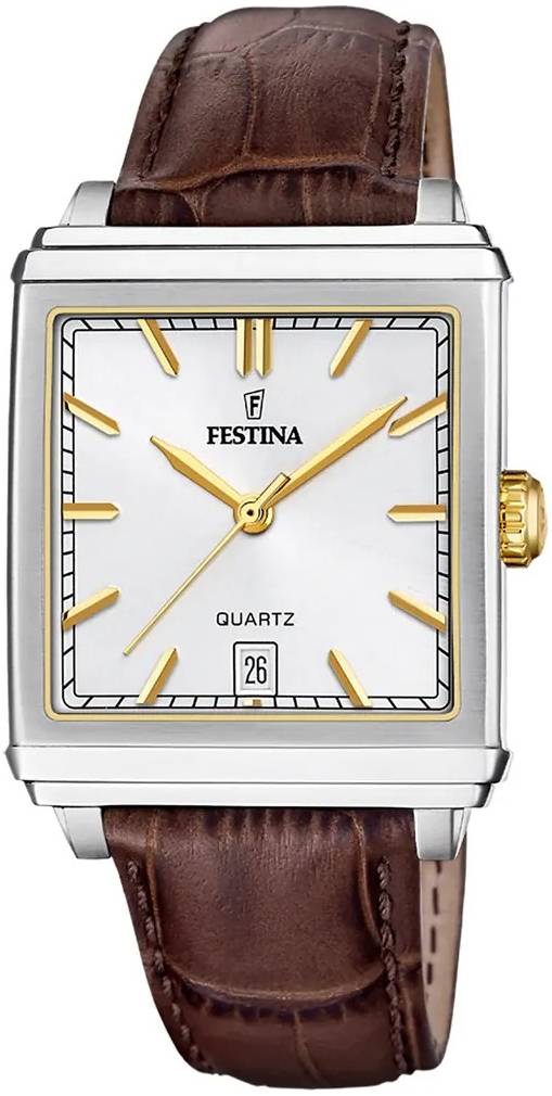 Festina Herreklokke F20681-4 Classic Sølvfarget/Lær