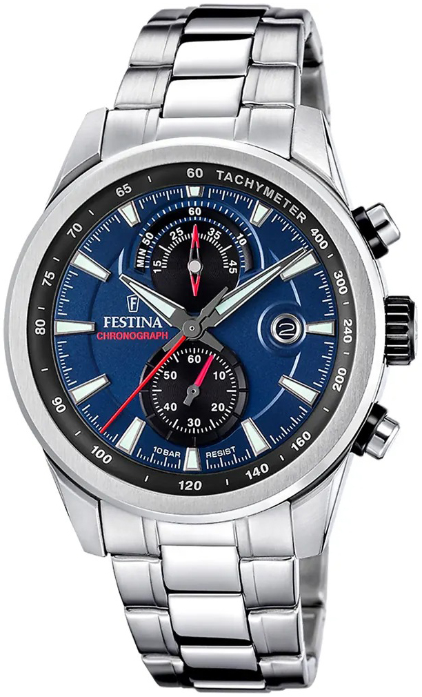 Festina Herreklokke F20694-5 Classic Blå/Stål Ø44 mm