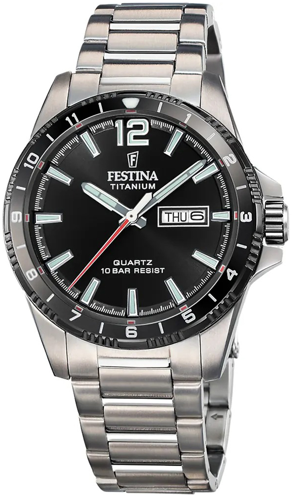 Festina Herreklokke F20698-4 Titanium Sort/Titan Ø43 mm