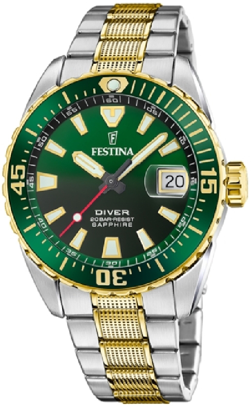 Festina Herreklokke F20706-2 The Original Flerfarget/Gulltonet stål