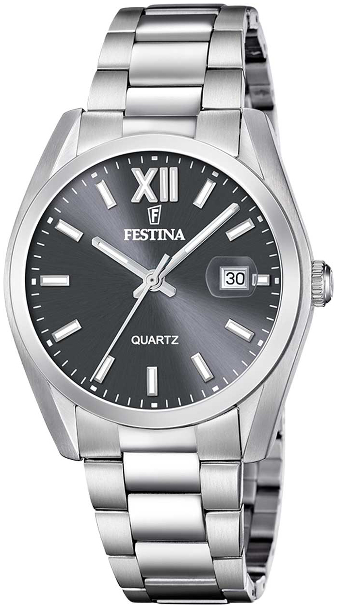 Festina Herreklokke F20707-3 Classic Sort/Stål Ø40 mm