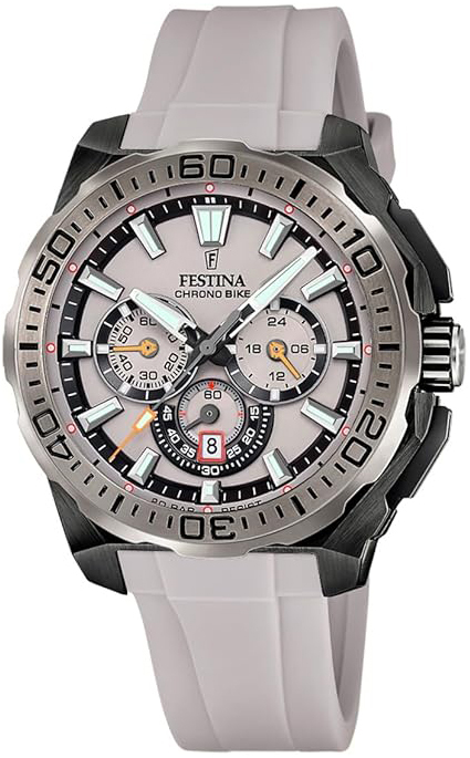 Festina Herreklokke F20726-1 Chrono Bike Grå/Gummi Ø45.5 mm