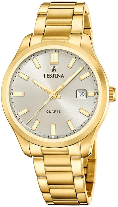 Festina Herreklokke F20740-1 Classic Grå/Gulltonet stål Ø42 mm