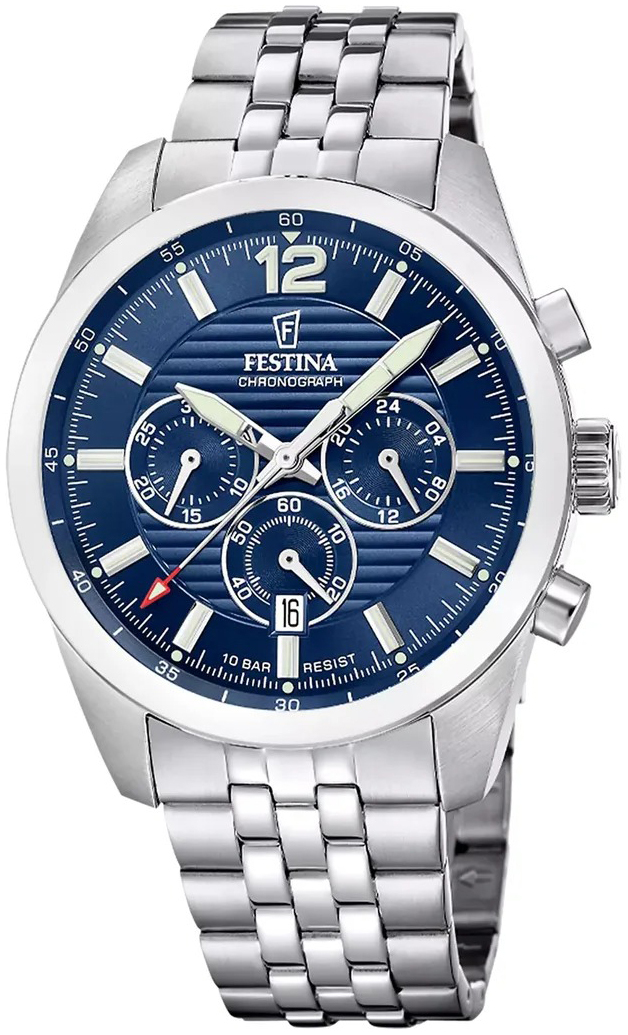 Festina Herreklokke F20742-1 Timeless Blå/Stål Ø43.8 mm