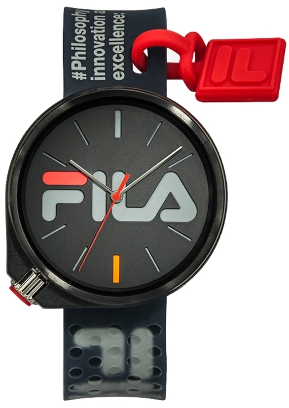 Fila Herreklokke 38-199-002 Statement Sort/Gummi Ø42 mm