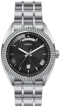 Fossil Herreklokke FS6139 Campbell Sort/Stål Ø42 mm