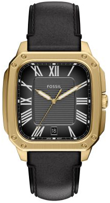 Fossil Herreklokke FS6151 Crosby Sort/Lær