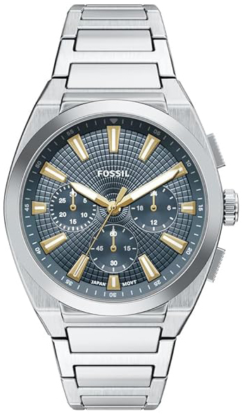 Fossil Herreklokke FS6154 Everett Blå/Stål Ø44 mm
