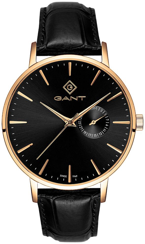 Gant Herreklokke G105023 Park Hill Sort/Lær Ø41.5 mm