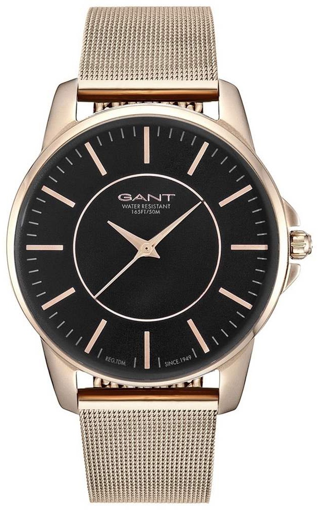 Gant 99999 Dameklokke GT060002 Sort/Rose-gulltonet stål Ø36 mm - Gant