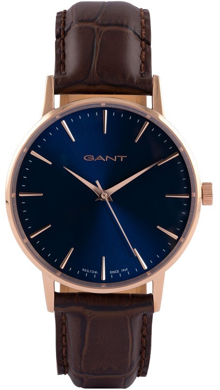 Gant 99999 Dameklokke GT081008 Blå/Lær Ø42 mm